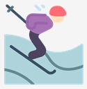 skiing
