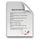 blood,document,fight,club,paper,rules