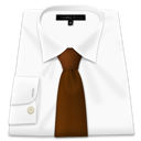 brown,shirt,tie,white