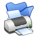 blue,folder,printer