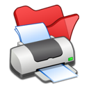 folder,printer,red