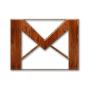 gmail,logo,wood