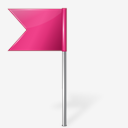 MapMarker,Flag,Left,Pink