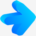 Blue,3D,arrow,right