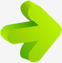 Green,3D,arrow,right