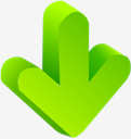 Green,3D,arrow,down