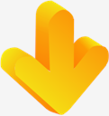 Yellow,3D,arrow,down