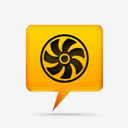 yellow,comment,bubbles,signs,fan