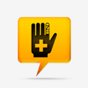 yellow,comment,bubbles,signs,hand,medical,aid