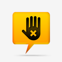 yellow,comment,bubbles,signs,hand,no