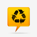 yellow,comment,bubbles,signs,recycle