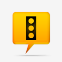 yellow,comment,bubbles,signs,stop,lights,sc