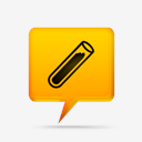 yellow,comment,bubbles,signs,test,tube