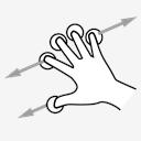 five,finger,drag