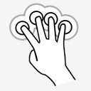 four,finger,double,tap