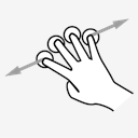 four,finger,drag