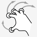 four,finger,rotate