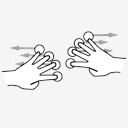 four,finger,split