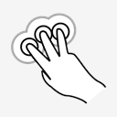 three,finger,double,tap
