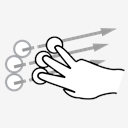 three,finger,flick