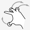 three,finger,rotate