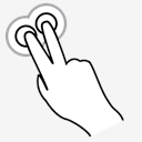two,finger,double,tap