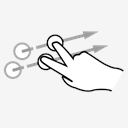 two,finger,flick