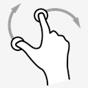 two,finger,rotate