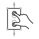two,finger,vertical,scale