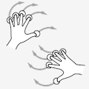 two,hand,rotate