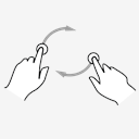 two,hand,finger,rotate