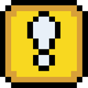 block,exclamation,retro