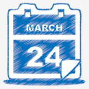 blue,march,calendar