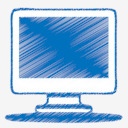 blue,monitor