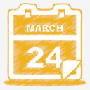 yellow,calender