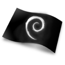 black,debian,flag