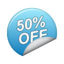 50off,blue,sticker