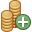 Coin,Stacks,Gold,Add