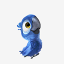 Blue,young,bird