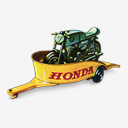Honda,Motorcycle,with,Trailer