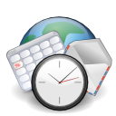 calendar,clock,earth,email,internet,world