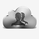 Cloud,Contacts,2X,Silver