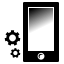 phone,settings,black