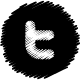 twitter,round,bw