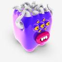 Purple,Cubed,Monster