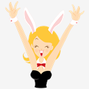 girl,bunny,suit