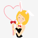 girl,bunny,suit