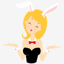 girl,bunny,suit