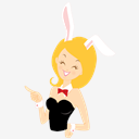 girl,bunny,suit