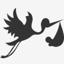 flying,stork,with,bundle